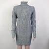 Autumn Winter Woman Long Sweaters with Throat Female Sweater Dress Sexy Skinny Mini Knitted Dresses Women's Turtleneck Oversize