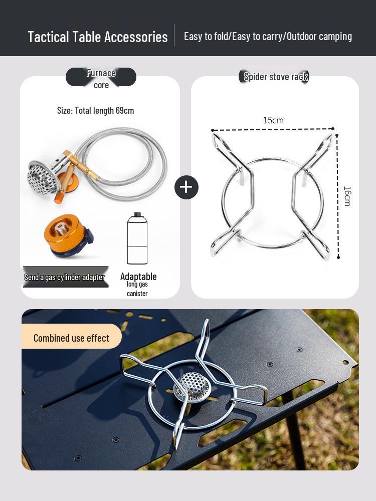 Aluminum Four-Folding Portable Outdoor Camping Table - Multifunctional Picnic & BBQ Table