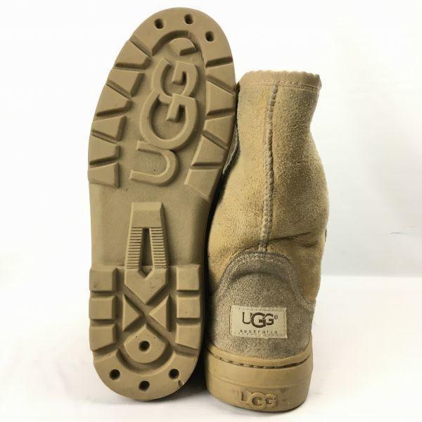 UGG Sheepskin Mouton Boots Camel Brown Size W8 25.0(USED)