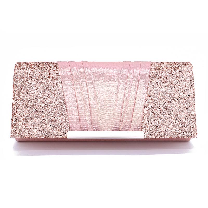 2024 Summer Sequin Pleated Evening Shoulder Bag