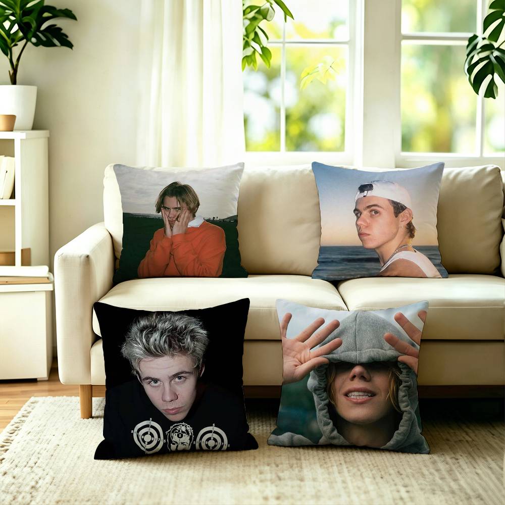 Hot Singer The Kid LAROI Pillow Case Square DoubleSided Sofa Cushion Cover Bedroom Bedside Pillow
