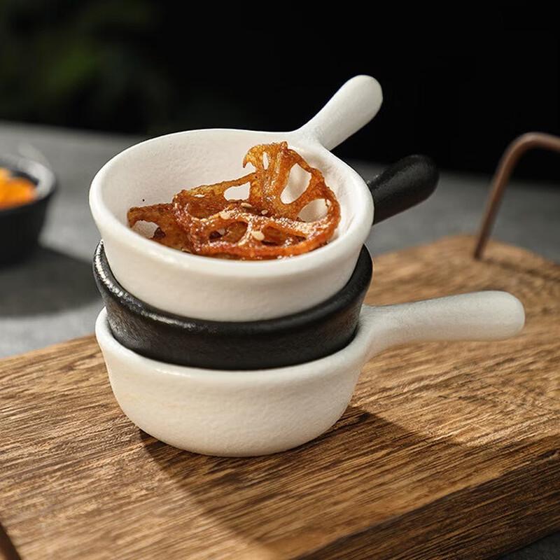 Abay Cute Japanese Style Ceramic Dipping Bowl with Handle
