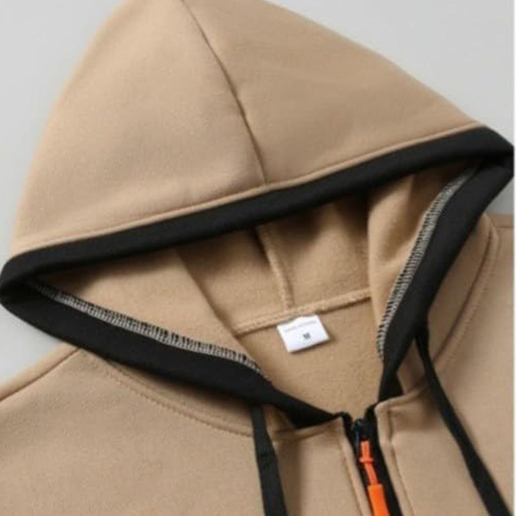 Men's Hoodie Jackets With Pockets Long Sleeve Zipper Drawstring Hooded Sweatshirt Comfort Cotton Coat