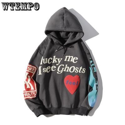 Graffiti Letter Foam Plus Velvet mikiny Pánske oversized fleece Stranger Things Mikina s kapucňou Unisex pulóver s kapucňou