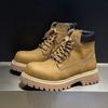 Men Women Martin Boots Autumn Winter Casual Ankle Boots Non‑Slip Wear‑Resistant Lace‑Up Shoes Outdoor Daily Footwear