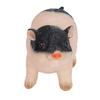 Cute Pig Garden Statue Resin Animals Figurine Outdoor Sculpture Resin Lawn Ornament Mini Pink Black
