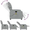 Massage Recliner Chair Light Grey Fabric
