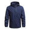 Men's Waterproof Windproof Jacket with Hood Lightweight Outdoor Raincoat for Hiking Climbing