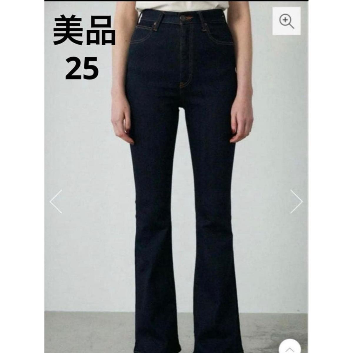 [Unused grade ] moussy HW Rebirth FLARE dark blue 25 beautiful legs denim