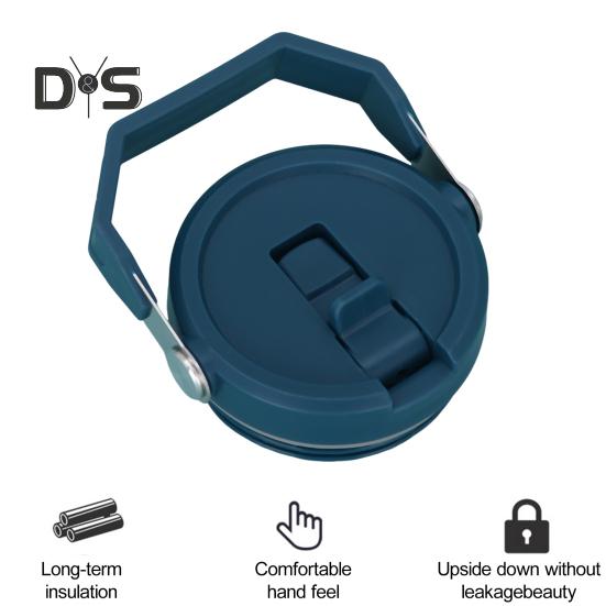 Náhradní víčko na 30oz tumbler s výklopnou slámkou, prachotěsnou zátkou, gumovým kroužkem odolným proti rozlití, slámkou, opakovaně použitelným víčkem na kelímek