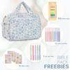 Quilted Bible Cover Case for Women Large with Pen Stickers Bible Study Supplies Protective Dust-proof Bible Cover Bag