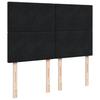 Ottoman Bed with Mattress Black 140x200 cm Velvet