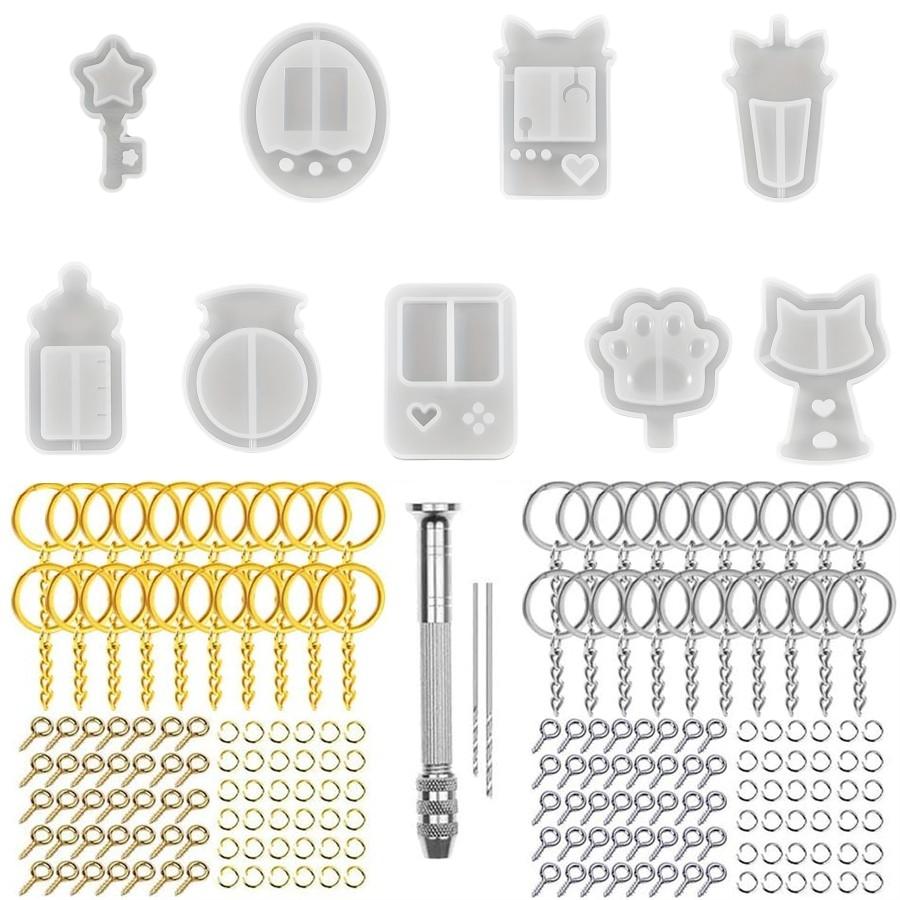 Silikonharzformen für Tier-Eiscreme-Spielkonsolen Epoxidharzformen für Schlüsselanhänger Harzschmuckformen für Harzguss von Schlüsselanhängern Quasten