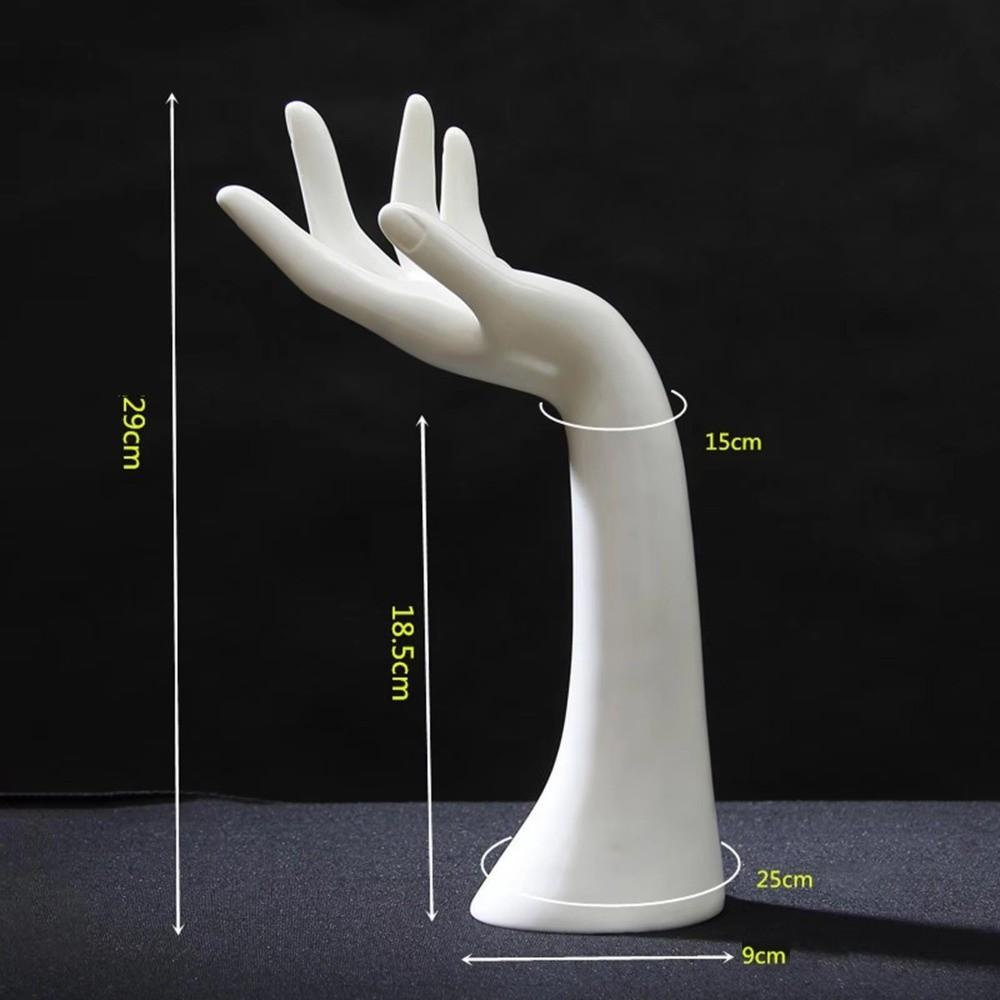 Elegant 29cm Mannequin Hand PVC Realistic Ring Display Stand 3 Color Jewelry Display Stand