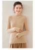 Women's Cashmere Knit Half-High Neck Sweater - Versatile Autumn/Winter Base Layer Top