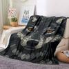 1pc Wolf Stone Blanket, Lightweight Flannel Throw Blanket For Sofa, Bed, Travel, Camping, Living Room, Office, Couch, Chair, And Bed