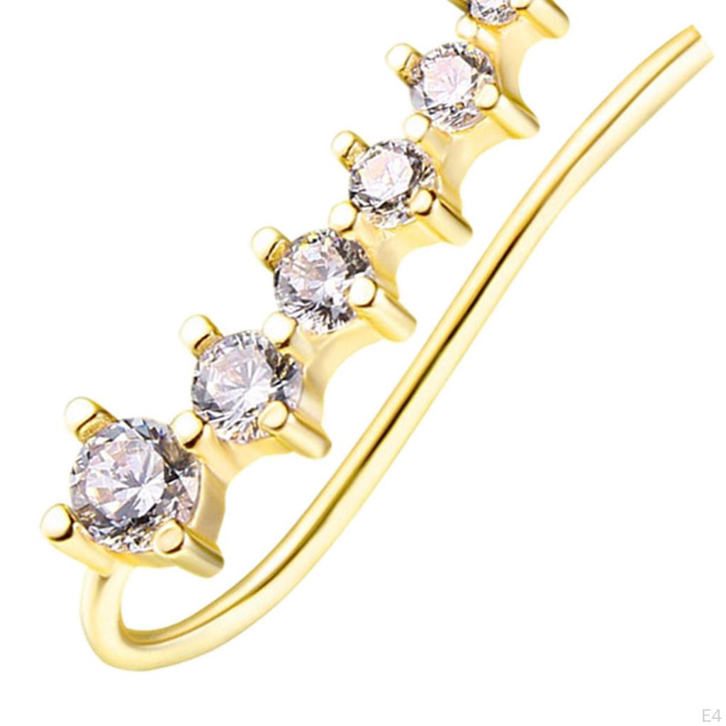 2 Pieces Ear Cuffs Earring Clip On Fashion Sparkling Jewelry Earhook Accessories for