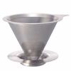 HARIO Double Mesh Metal Dripper, 1-4 Cups, Hairline Silver, Stainless Steel, DMD-02-HSV