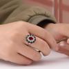 2026, 925 Sterling Silver Ring Earrings Pendant Necklace Natural Garnet January Birthstone Jewelry Set for Women's Banquet Gifts