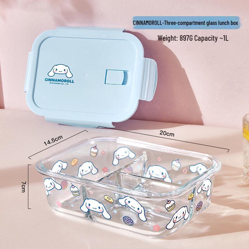 ZISIZ Sanrio Glass Meal Prep Container
