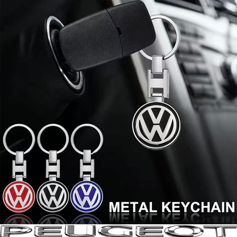 Suede Car Keyring Zinc Alloy Keychain Remote Key Auto Accessories For VW GTI Polo Golf Passat Tiguan Arteon Taigo Jetta Hub Cap vhcp29