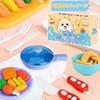VBACALA Clay Wheat Clay 24 Colors Clay Toy Bear Hamburger Maker 3 Layer Push Mold Roller Clay Tools Clay Play Kitchen Toy Pretend Pretend Play