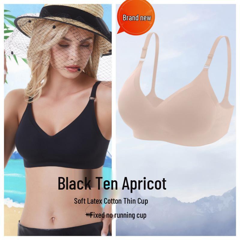 Seamless Wireless Push-Up Bra for Large Busts - Comfortable, Breathable, Lightweight with 4 Hooks
