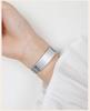 Personalized Mesh Bracelet for Women,Custom Engrave Inspiration Quto Name Wristband, Adjustable Chain Stainless Steel
