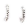 Les Trésors De Lily [J9584] - Silver Half Hoop Earrings 'Déesse' Silver White (rhodium-plated) - 12 Mm 1. 5 Mm