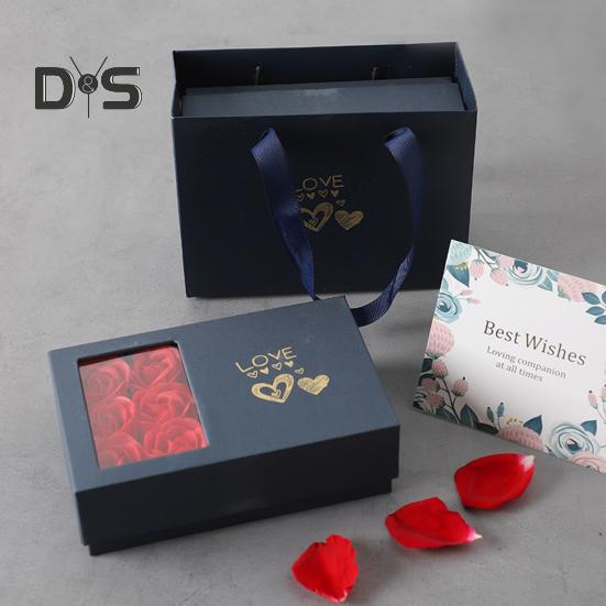 Eternal Roses Gaveeske Bevarte Blomster Smykkeskrin for kvinner Kone Mamma Bursdag Morsdag Valentinsdag Julegave