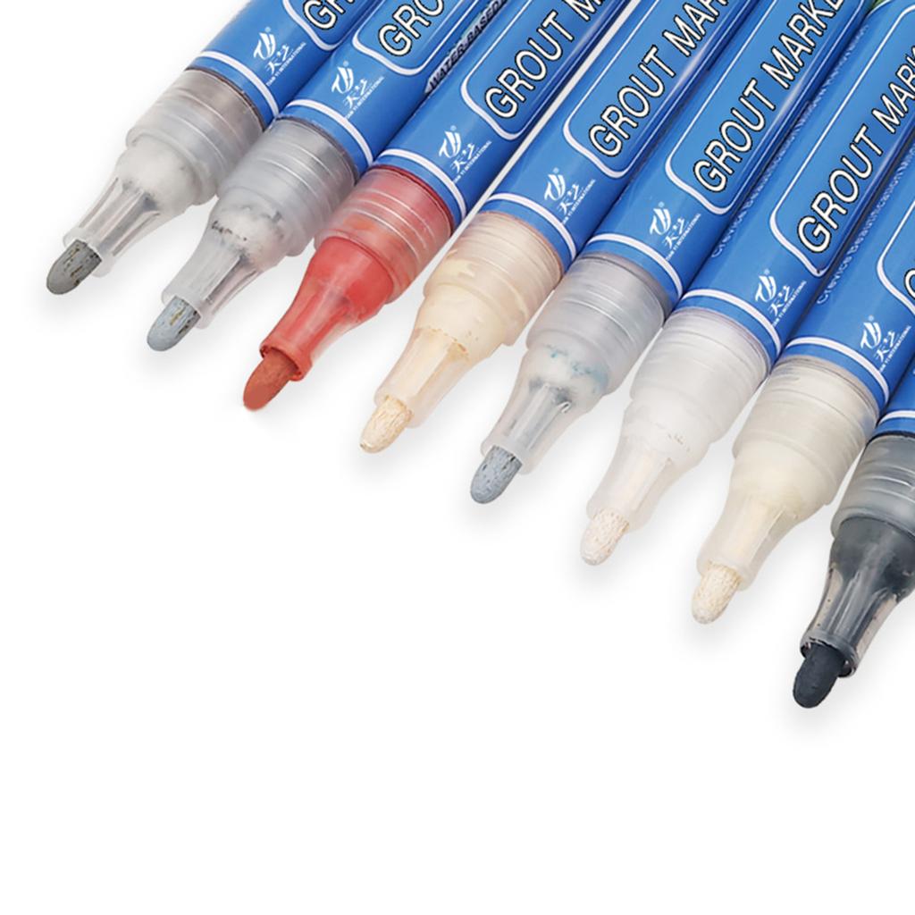 Bathroom Tile Grout Pen Waterproof Tile Paint Marker Grout Restorer Pen Joint Repair Marker for Tiles Walls Floors