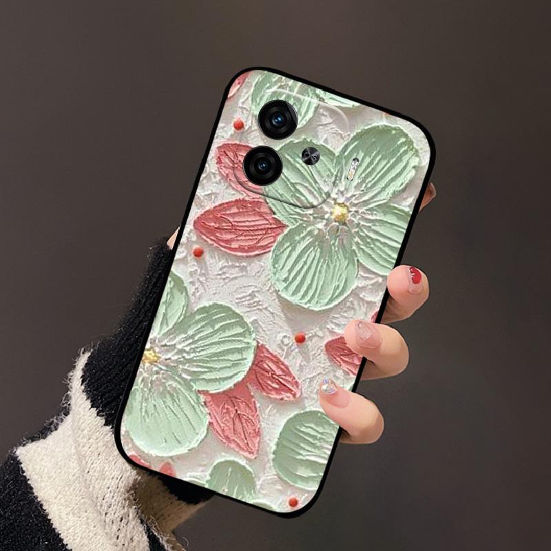 Für Vivo IQOO Z9 Turbo Rückabdeckung Mode Schwarz Weiches TPU Silikon Handyhülle Für IQOO Z9 Turbo 5G Handy Schutzhülle Fundas