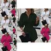 Elegante Abito Camicia da Donna a Maniche Lunghe Mini Abito con Vestibilità Comoda e Design alla Moda