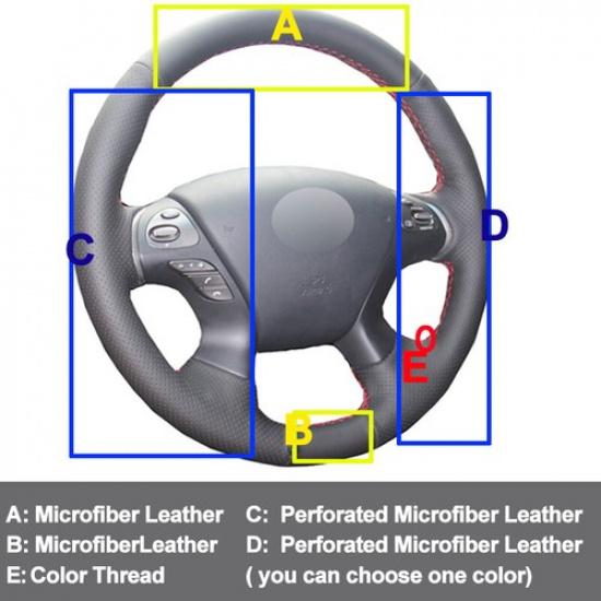 2015- Nissan Murano Z52 Hand Sewing Car Steering Wheel Cover For | Microfiber