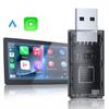 2024 Mini Wireless CarPlay Adapter Car Play Dongle Transparent Shell Fast Connect Plug and Play for OEM Wired CarPlay Car
