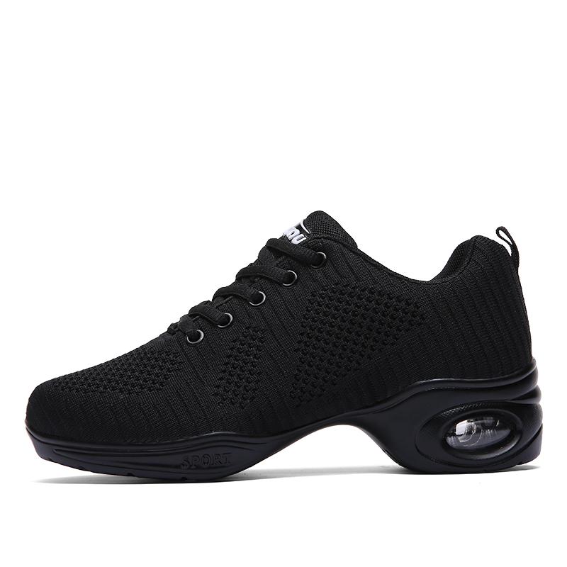 Black dance shoes, wearing Yang Liping square dance shoes, breathable summer dance shoes, soft-soled fitness dance shoes