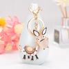 Keychain Sparkling Rhinestones Inlaid Donkey Design Keychain Pendant Enamel Oil Drip Process Smooth Edges Spring Buckle Key Holder Backpacks Accessory