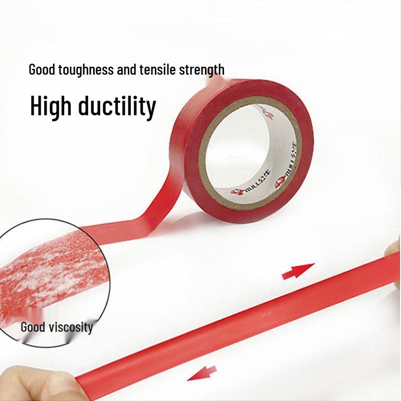 PVC Electrical Tape: Flame Retardant, High Temp Resistant, Waterproof, Available In Black or Red, 9/18m Lengths