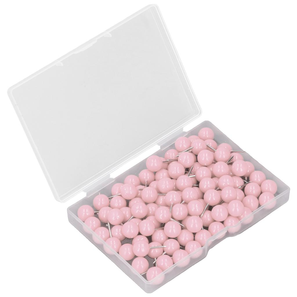 100Pcs Push Pins Map Tacks Steel Plastic Decorative Ing Pins for Cork Boards 9.5x20mm