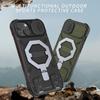 For iPhone 15 Case Compatible with MagSafe PC+TPU Kickstand Phone Cover with Lanyard