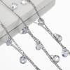 1meter Crystal Beaded Chain Glass Beads Necklace Bracelet Chain Accessories for Jewelry Making DIY Components Supplies Wholesale