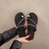 Fashion Slippers for Women's Summer Outerwear, Clip on Feet, Chubby Wide Toe, French Roman Beach, Thick Sole, Women Shoes