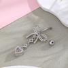 Stainless Steel Crystal Zircon Piercing Belly Bow Knot Belly Rings Butterfly Navel Jewelry  Women