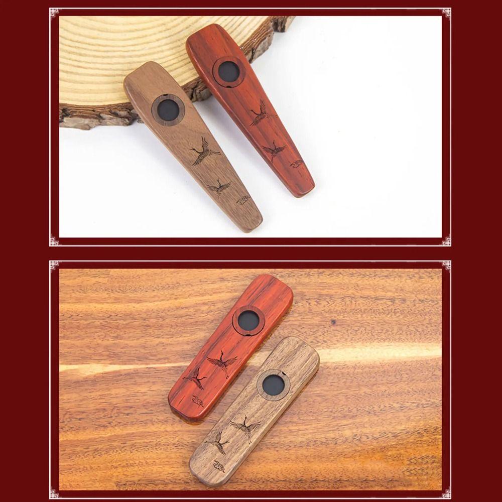 Kazoo Professionale in Legno Portatile Kazoo Accompagnamento Strumento a Fiato Amanti della Chitarra Ukulele