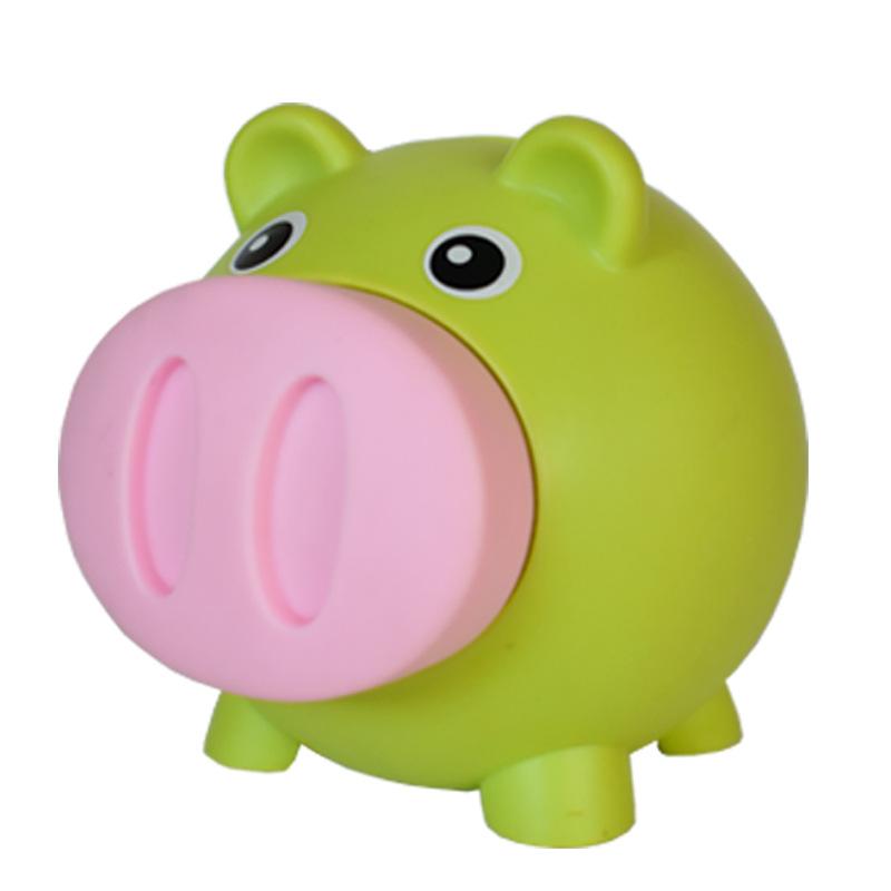 

Копилка с героями мультфильмов, подарки для детей, забавные копилки, виниловая милая копилка для конфет, противоударная игрушка, звучащая детская копилка зелёный