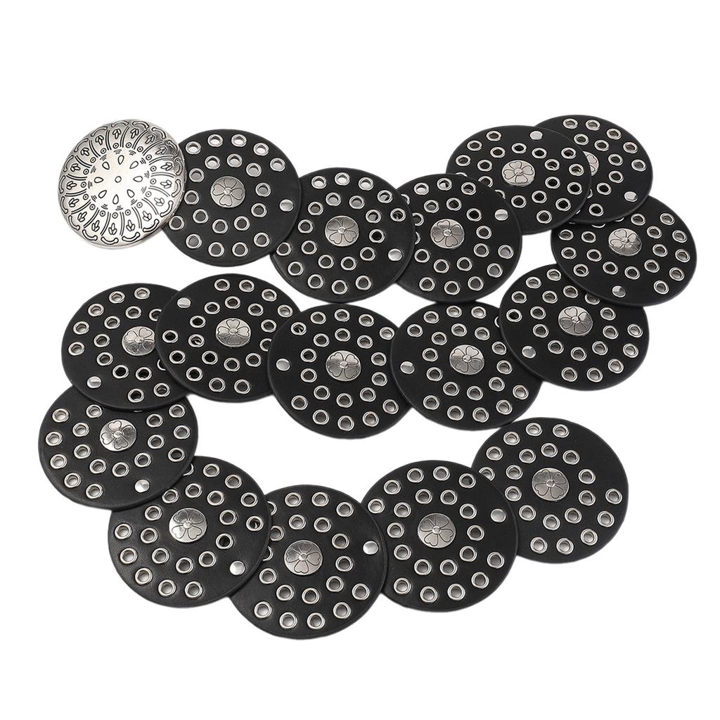 Western PU Leather Waist Belt Adjustable Length Waist Belt for Girl Women Grommet Belt for Coat Skirts Jeans Decors