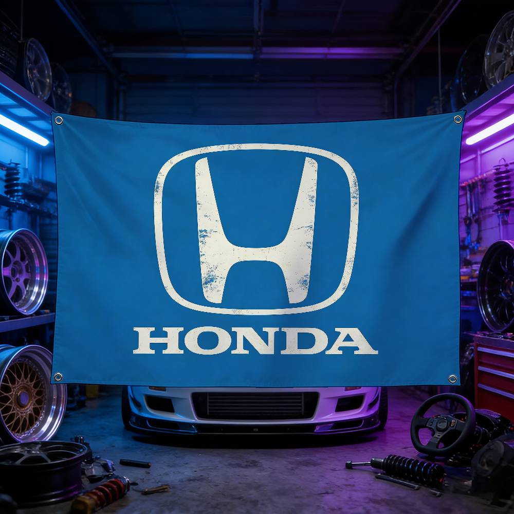 Motocykl Dla HONDA Premium Flaga 120g Poliester Ekologiczny Druk Wodoodporny Odporny na Zużycie Dekoracja Domowej Imprezy Baner TV7