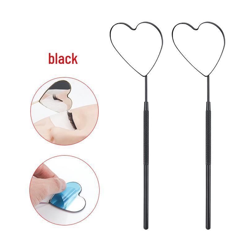 Stainless Steel Handheld Eyelash Inspection Mirror - Square Eyelash Extension Tool
