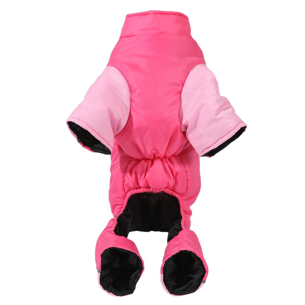 Verdickte Hunde-Overalls Winter Winddicht Warme Welpenjacke Für Kleine Mittelgroße Hunde Mit D-Ring Elastizität Reflektierend Chihuahua Yorkshire Haustierkleidung