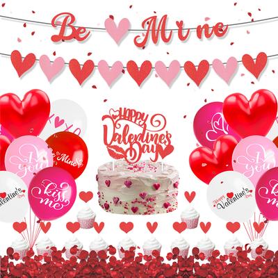 Valentine'S Day Party Decoration Be Mine Love Latte Balloon Cake Plugin Set